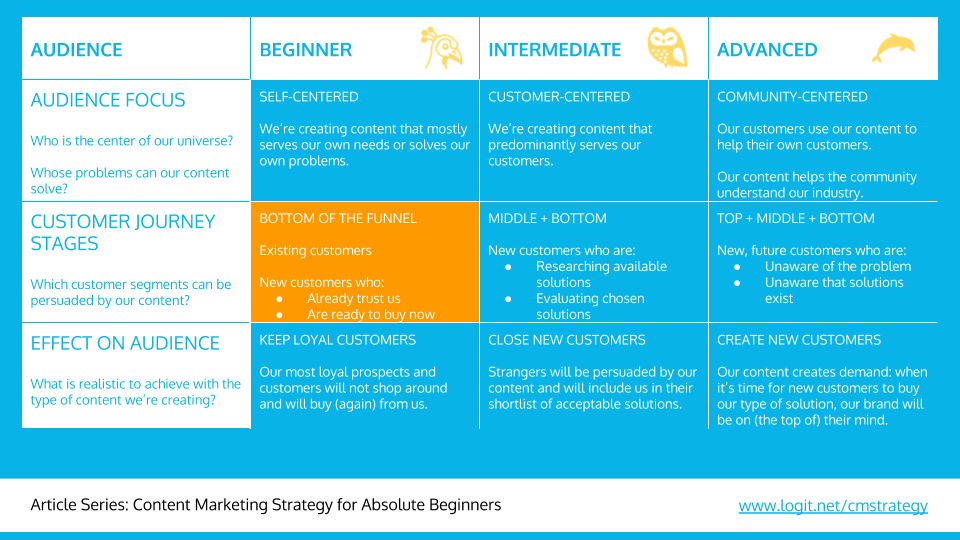 Content marketing strategy: the audience segment