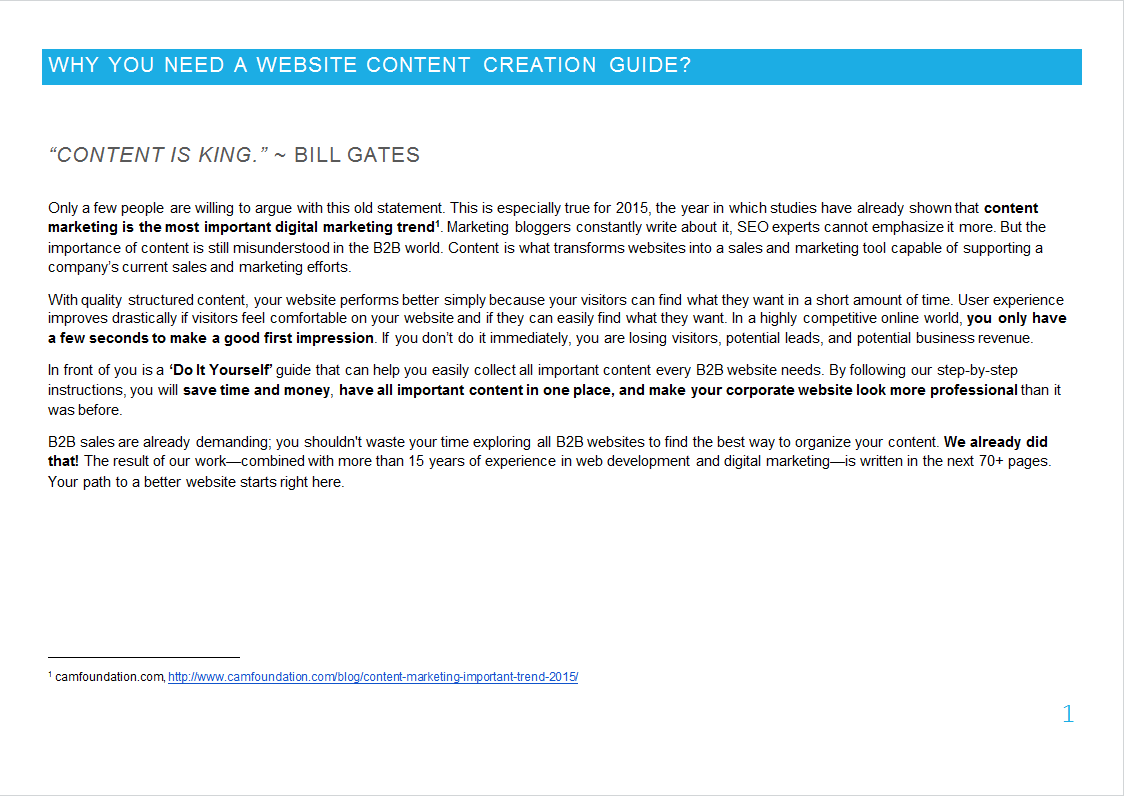 Chapter "Why You Need a Website Content Creation Guide?"