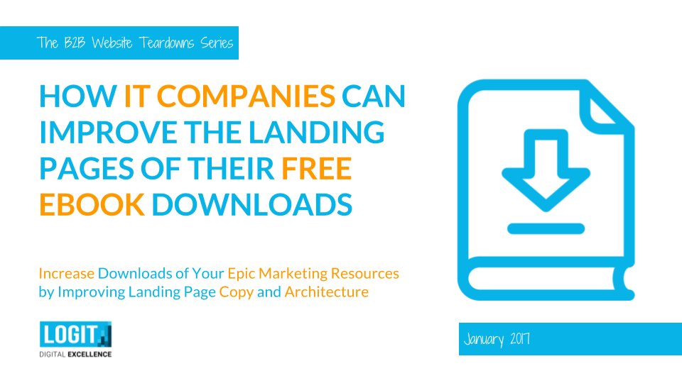 Cover for "Improving Free Ebook Download Landing Pages" Teardown by Logit