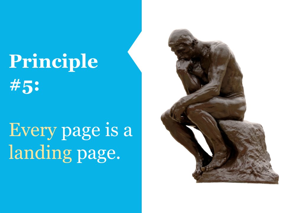 Customer centricity framework principle: every page is a landing page