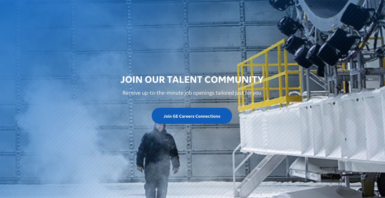Example: signing up for a talent community